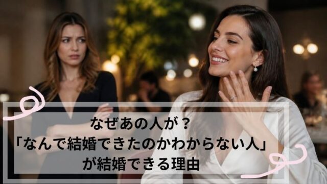 なんで結婚できたかわからない人